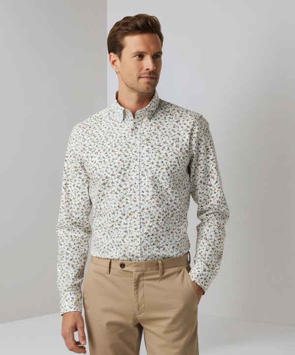 chemise blanche imprimée floral